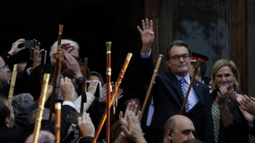 El paseo de Artur Mas