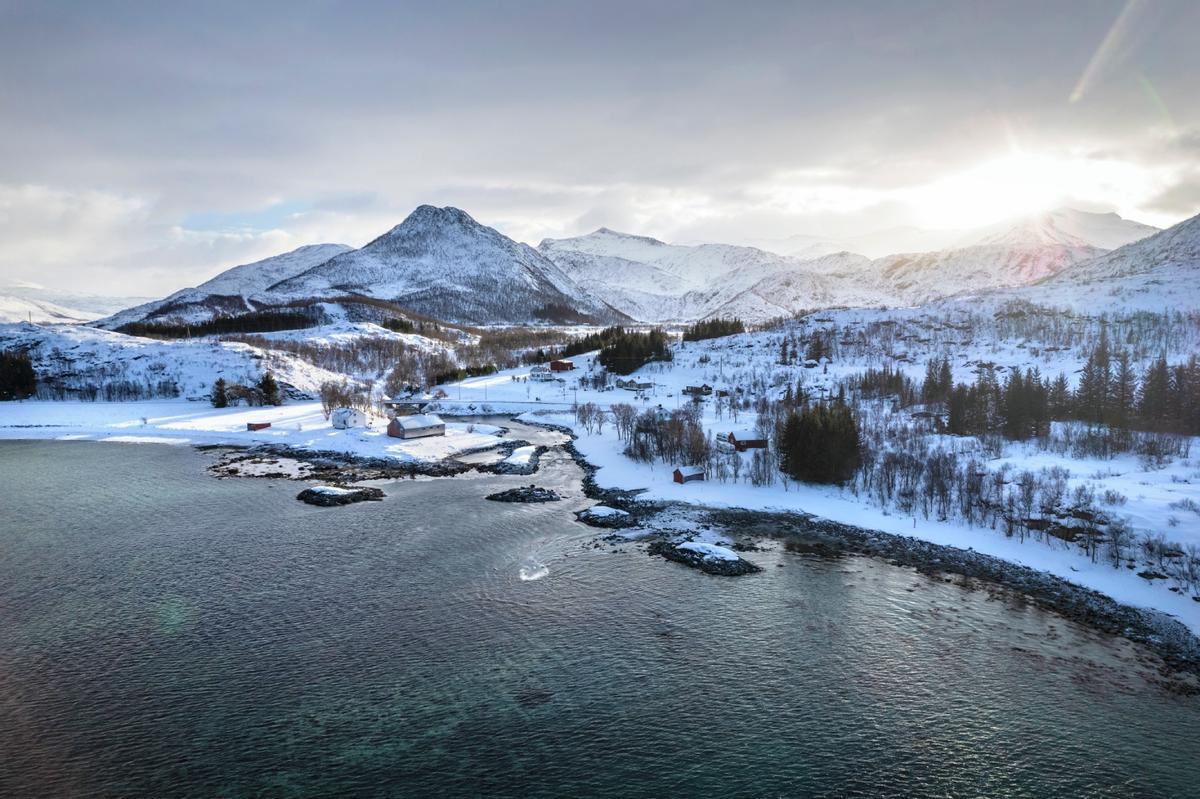 Vista de Skaland, en la isla de Senja