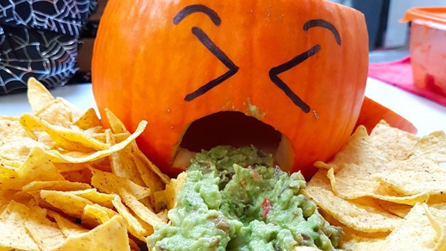 Una recepta de Halloween molt escatològica: la carbassa que vomita verd