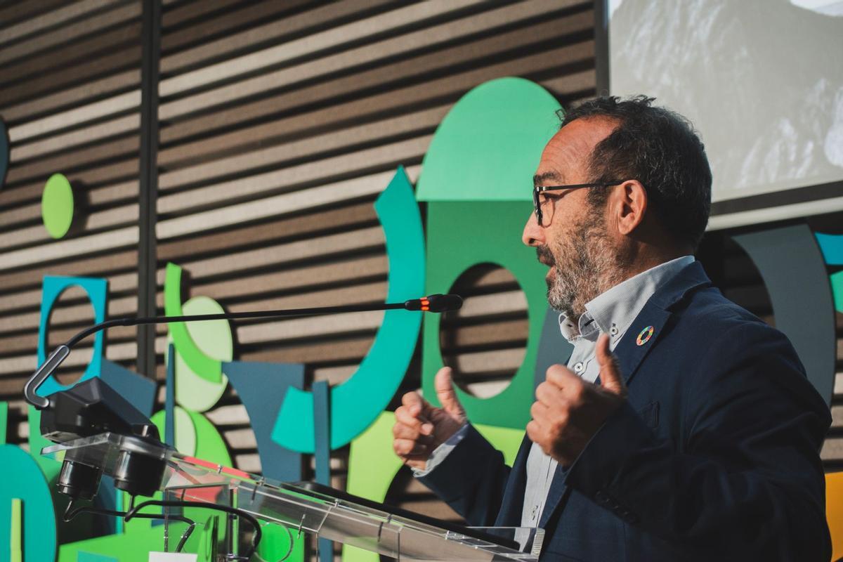 El presidente de la diputación, Miguel Ángel Morales, en su intervención de esta mañana.