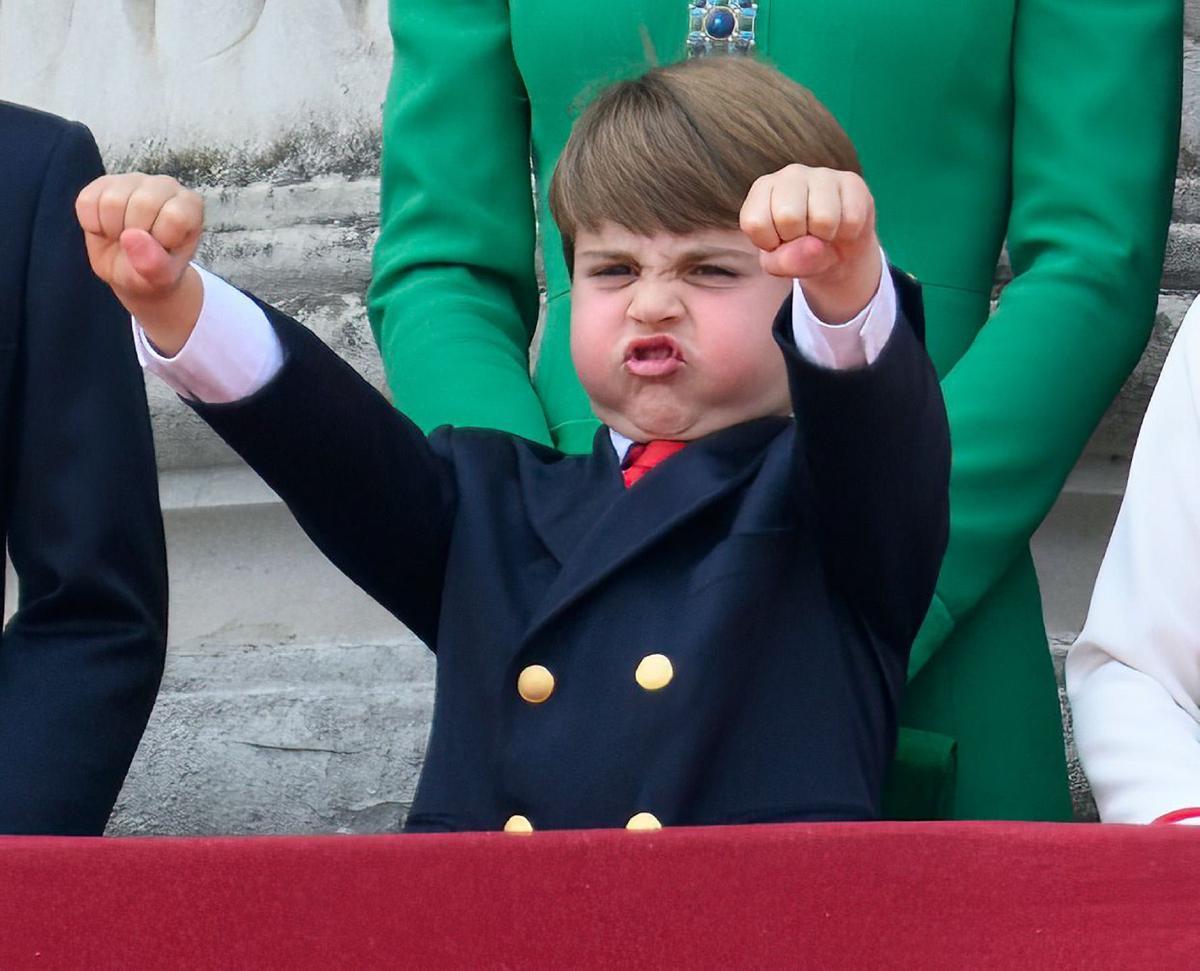 El príncipe Louis durante la ceremonia de Trooping the Colour en 2023.