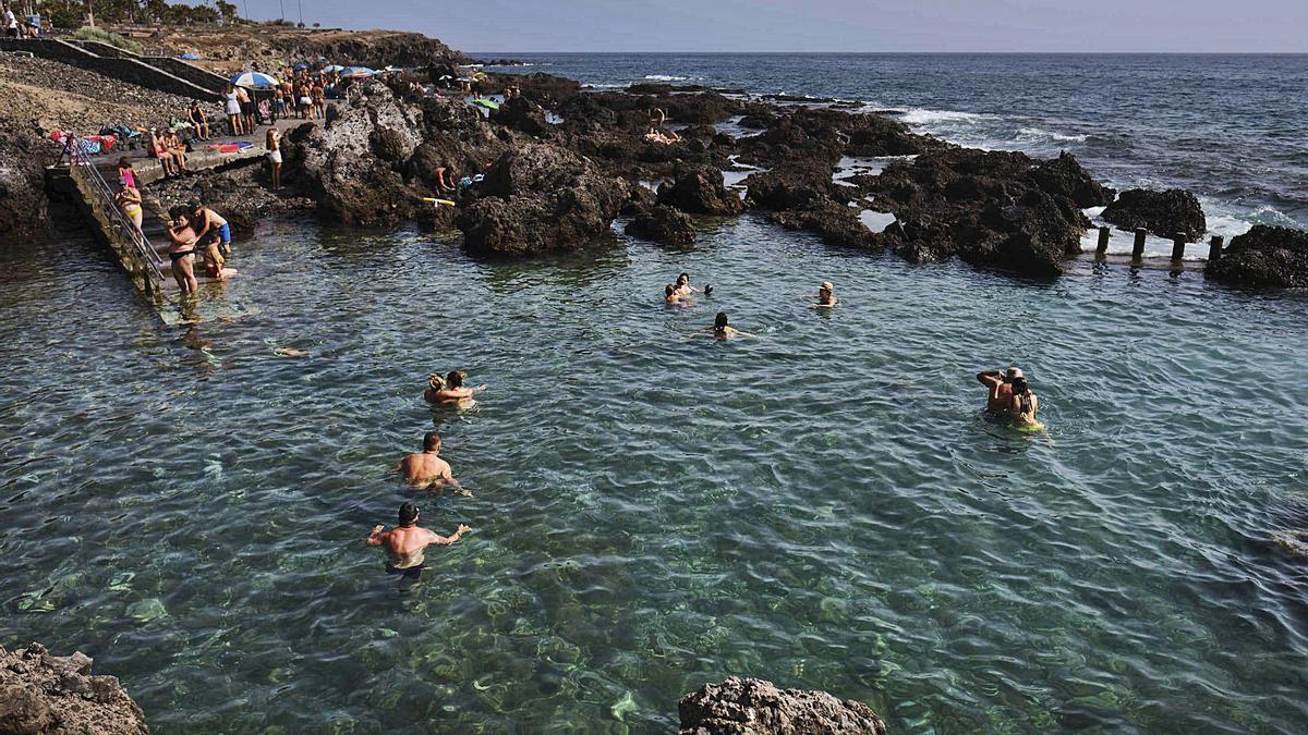 Imagen tomada hace unos días en el Charco de La Jaquita, ubicado en Guía de Isora.