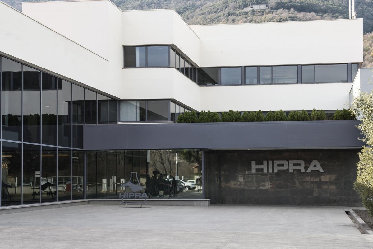 Entrada de la sede de Hipra.