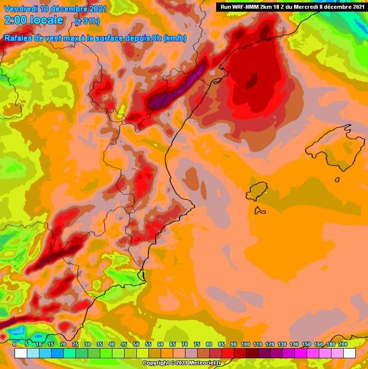 EL TIEMPO ALICANTE | Aviso amarillo por fuertes rachas de viento en la  provincia por la borrasca Barra