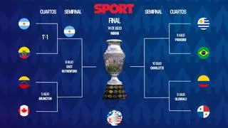 Semifinales Copa América 2024: equipos clasificados, cuadro, cruces, horarios y dónde ver