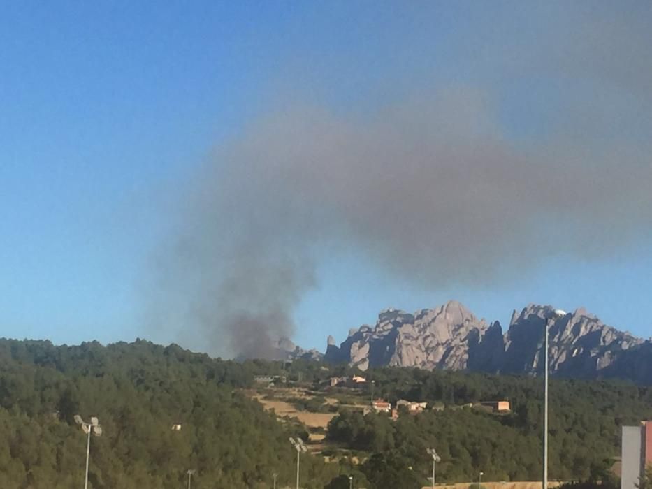 Incendi forestal a Marganell