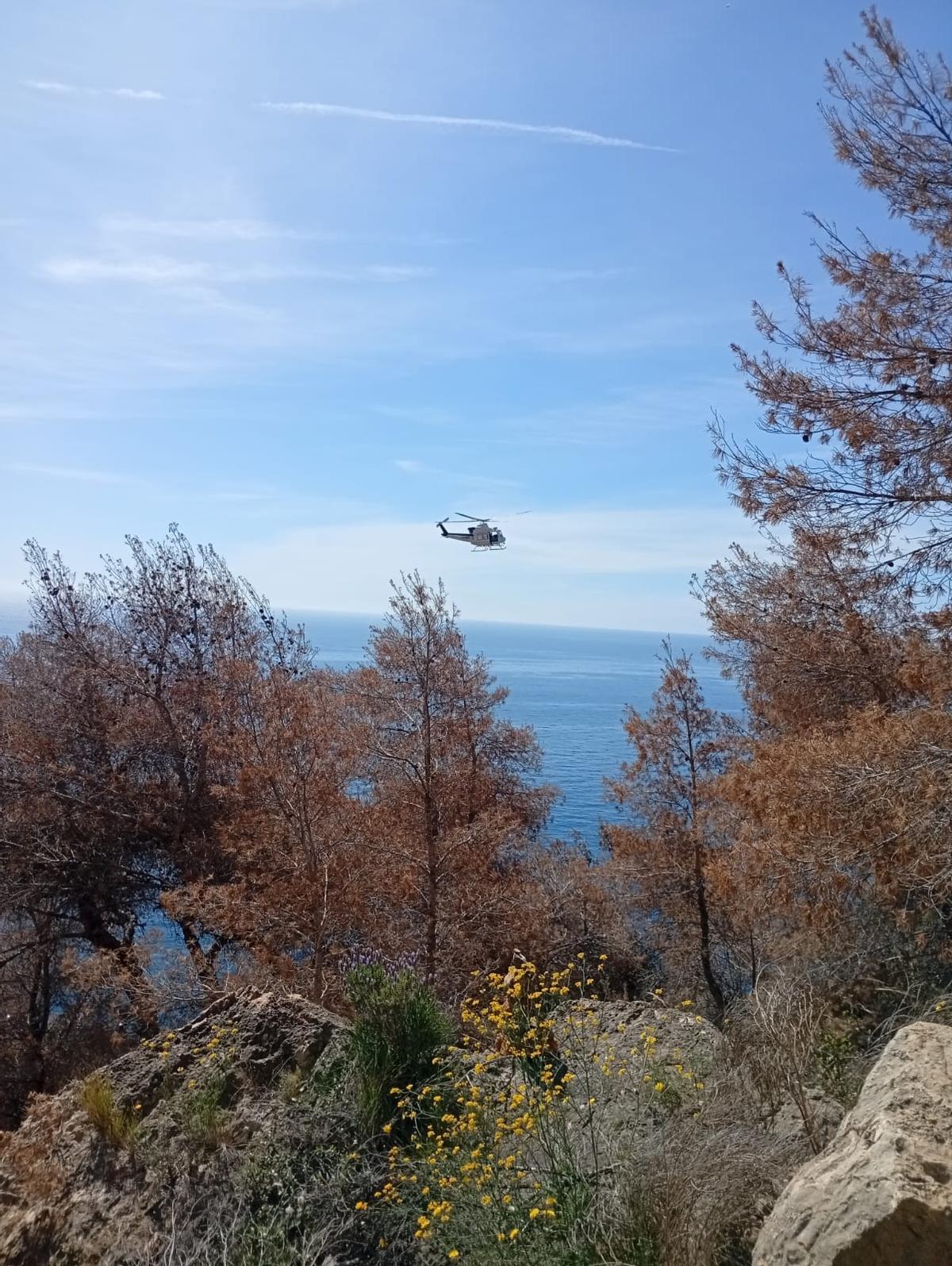 El helicóptero de rescate