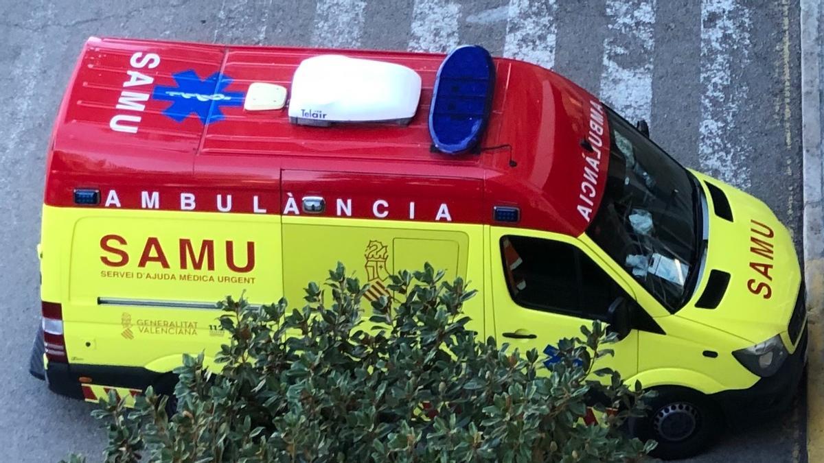 Una ambulancia del Samu de la Comunitat Valenciana.