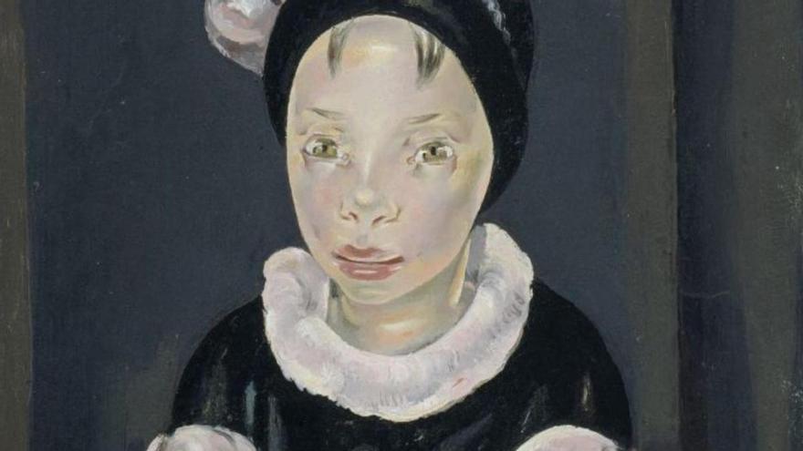 'Niña de negro y rosa'