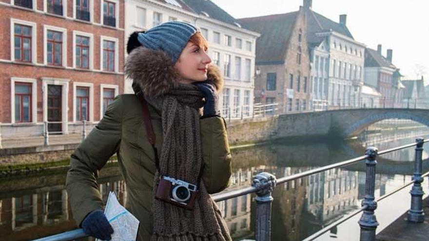 Una turista en Brujas, BÃ©lgica.