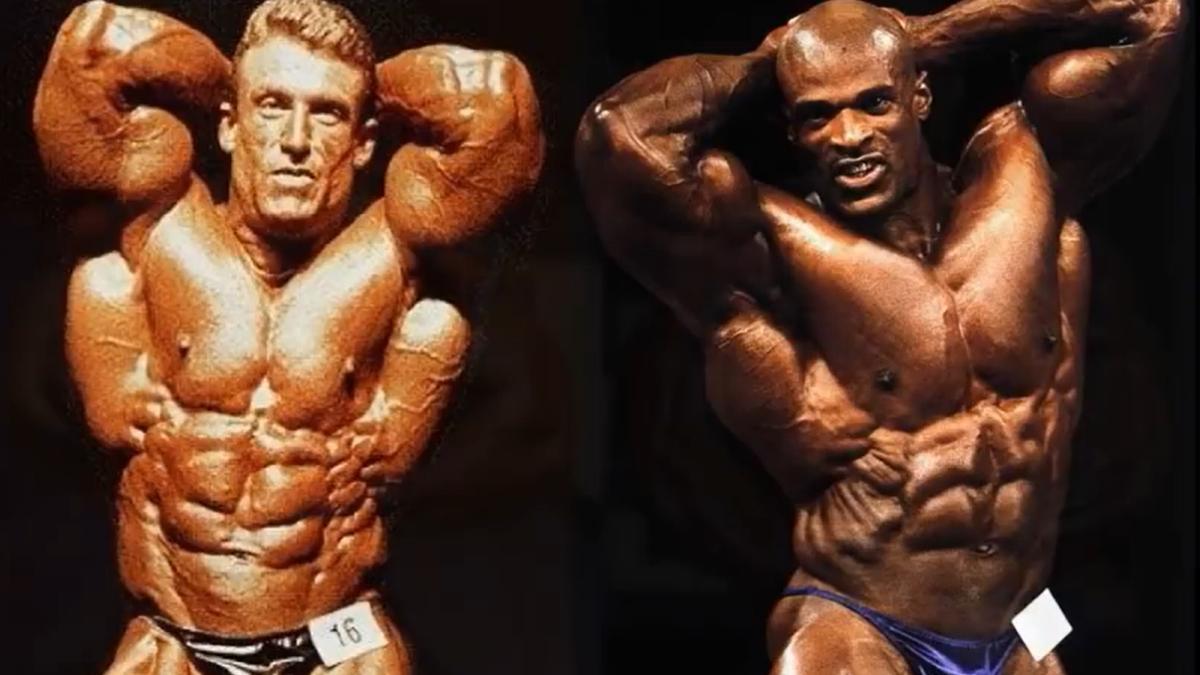 La comparativa entre Dorian Yates (izquierda) y Ronnie Coleman (derecha)