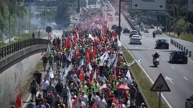 Manifestación del sector del metal en A Coruña