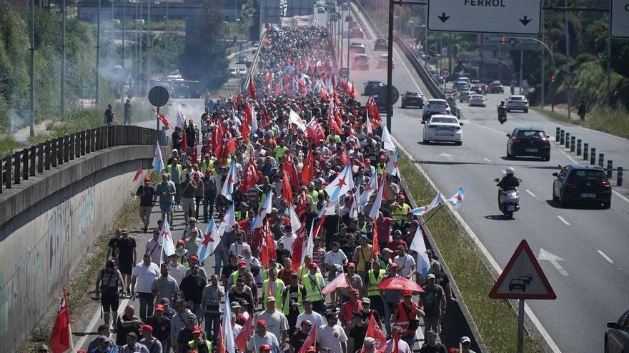 Manifestación del sector del metal en A Coruña