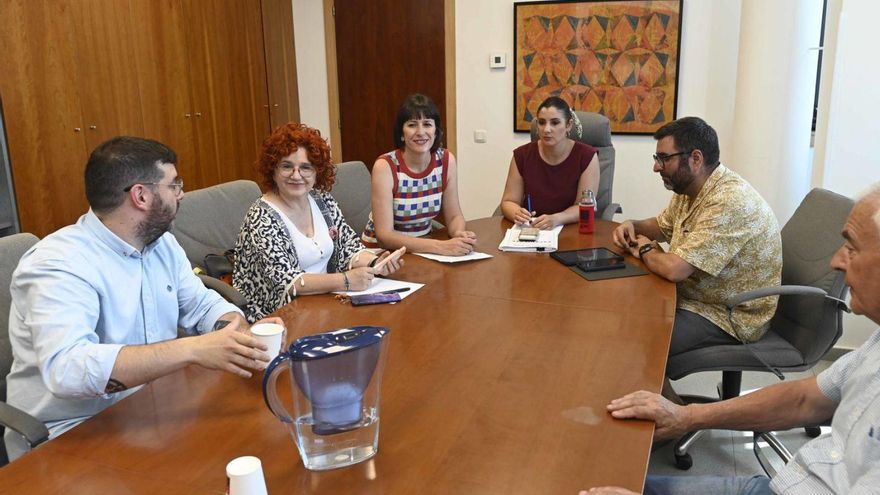 Ana Pontón, ayer durante la celebración de la Mesa da Sanidade de Moaña.