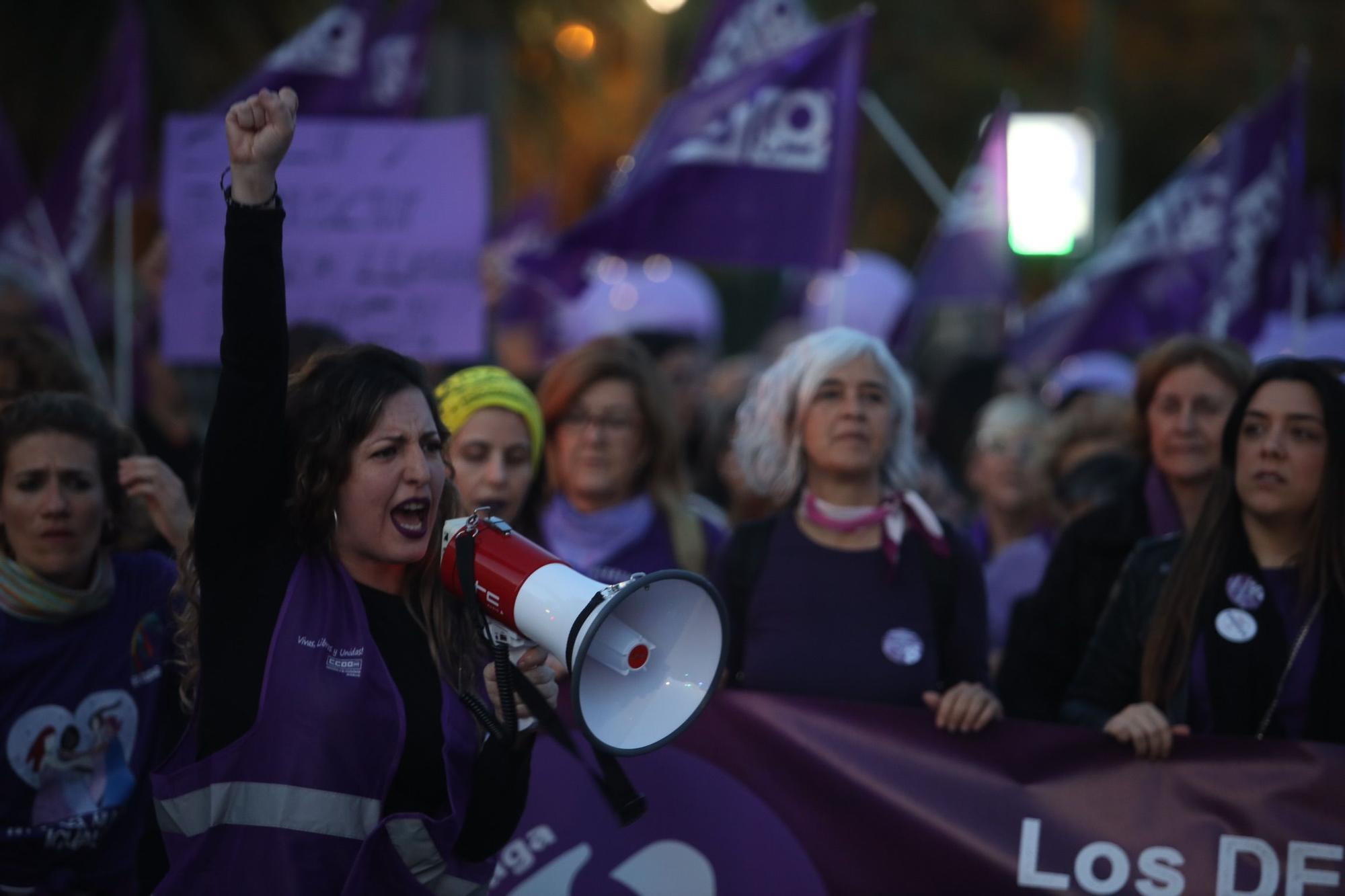 La marcha por el Día Internacional de la Mujer de Málaga, en imágenes