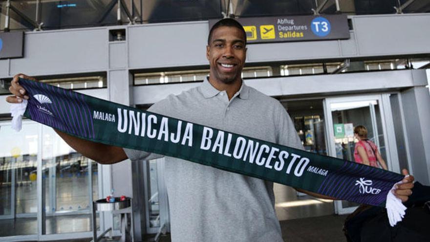 Richard Hendrix, ayer a su llegada al Aeropuerto de Málaga.