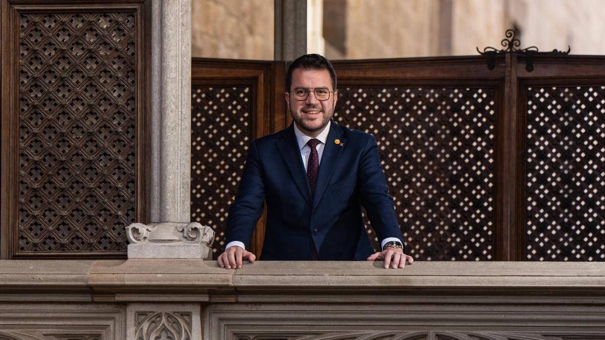 Pere Aragonès, en el Palau de la Generalitat.