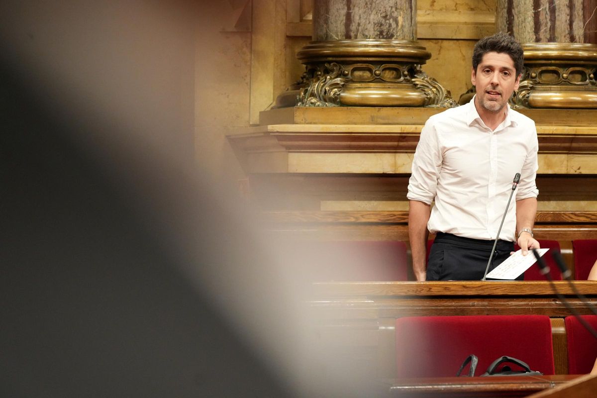 El portavoz dels Comuns, David Cid, este miércoles en el Parlament.