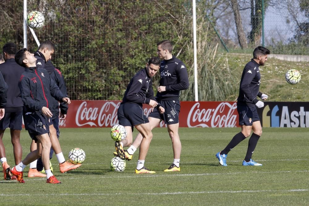 Entrenamiento del Sporting de Gijón