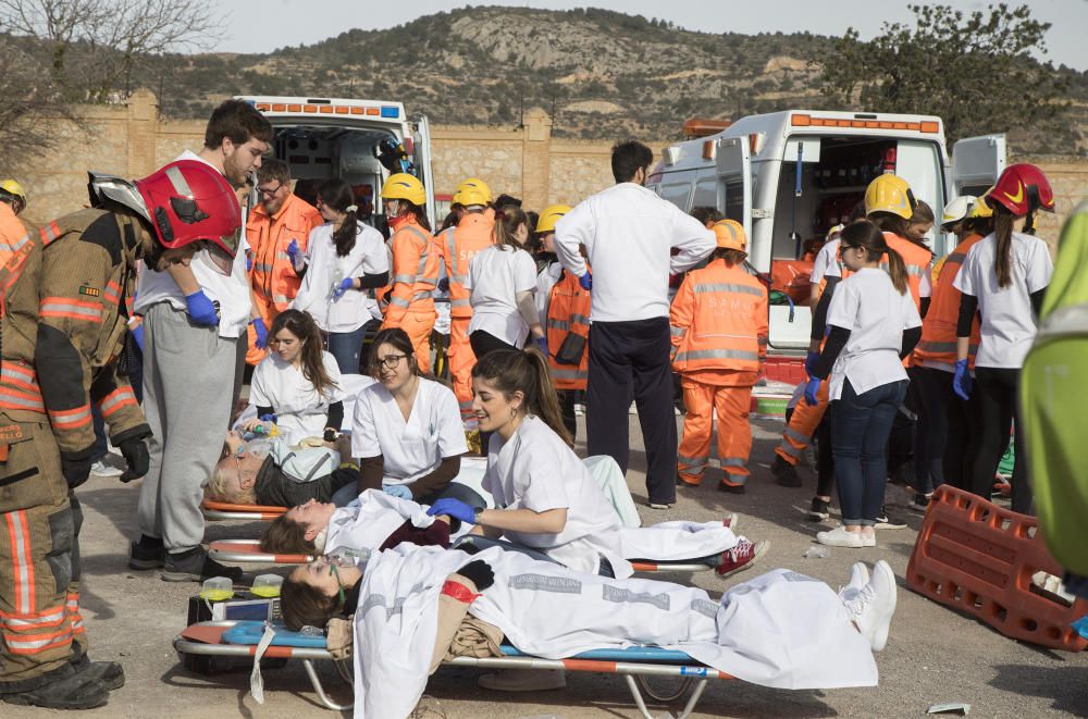 Simulacro de la Escuela de Enfermería de Castelló