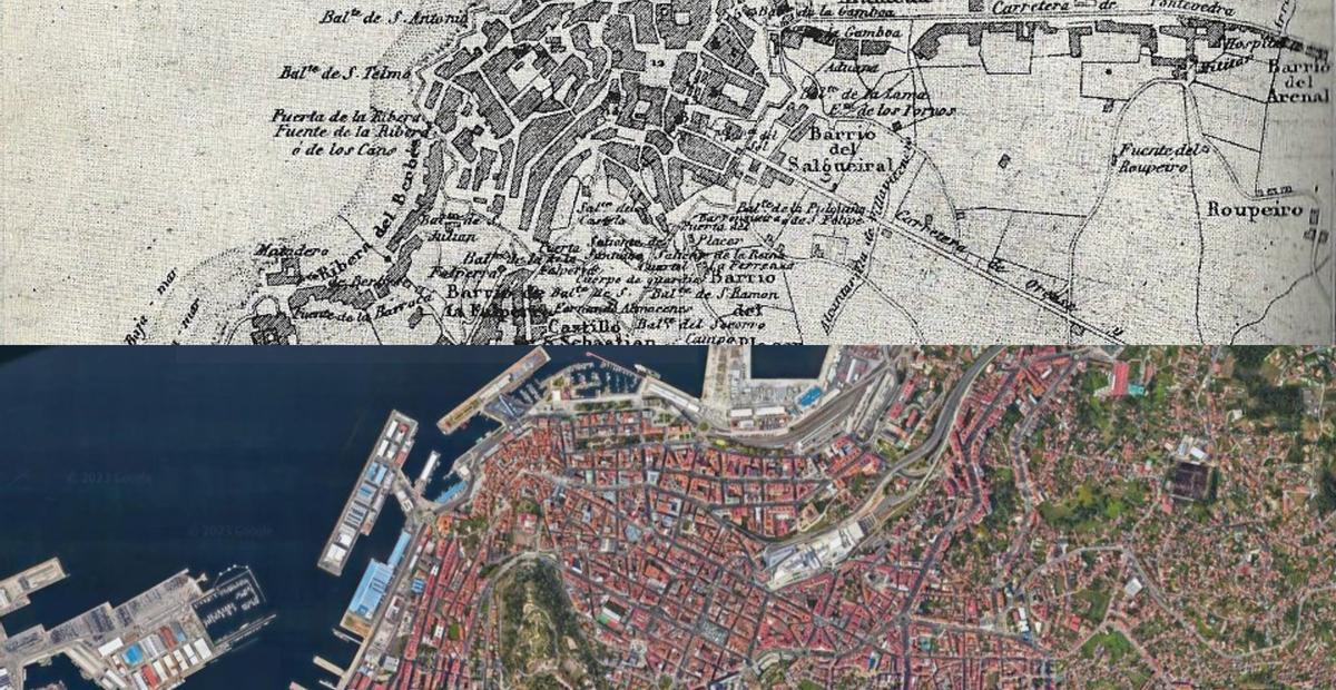 Evolución de la urbanización en Vigo desde mediados del siglo pasado.
