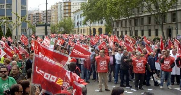 Manifestación contra los recortes en Zaragoza