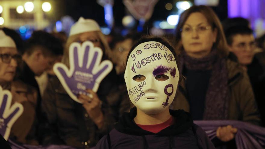 Una manifestación contra la violencia machista.