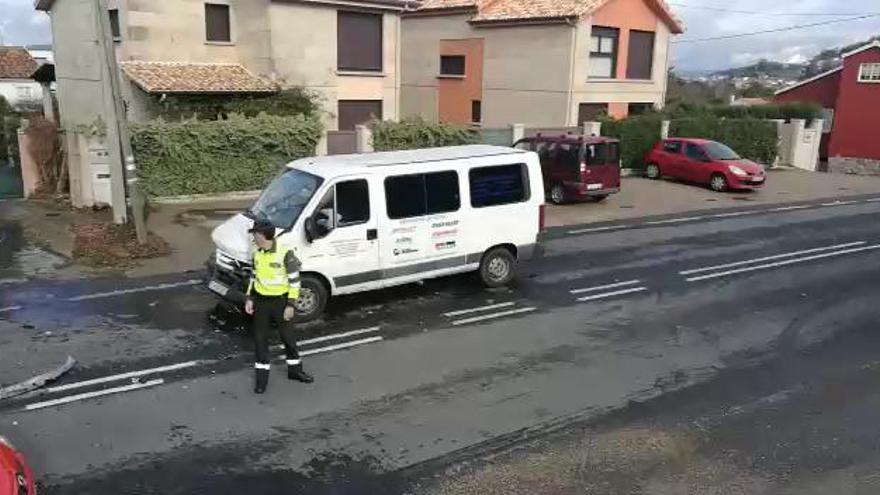 Una mujer herida en Bueu