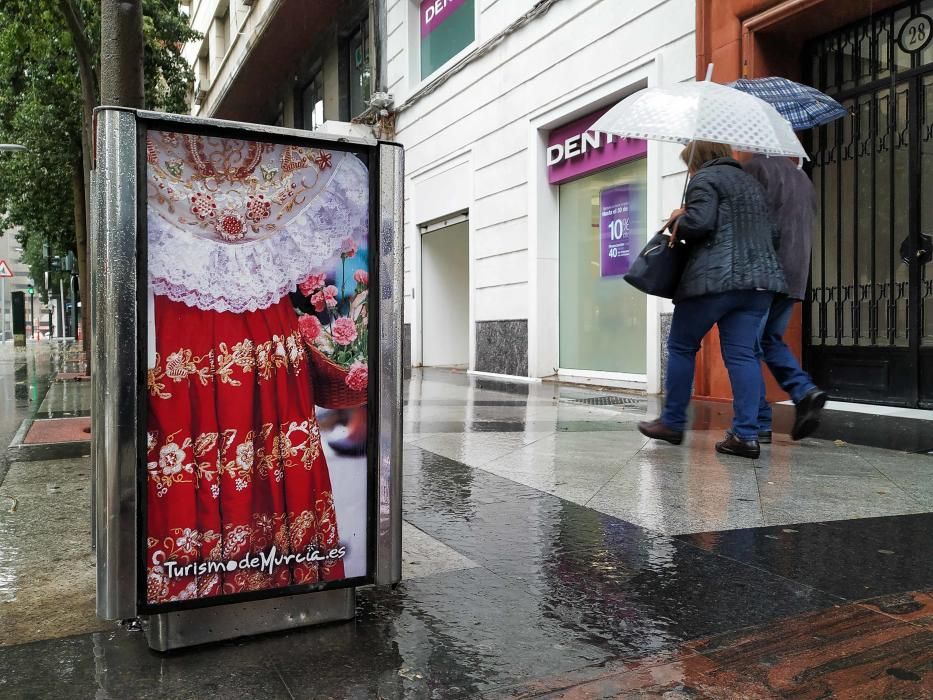 Imágenes de la lluvia en Murcia