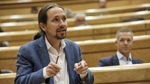 El vicepresidente segundo del Gobierno y ministro de Derechos Sociales y Agenda 2030, Pablo Iglesias, el pasado 14 de julio en el Senado. 