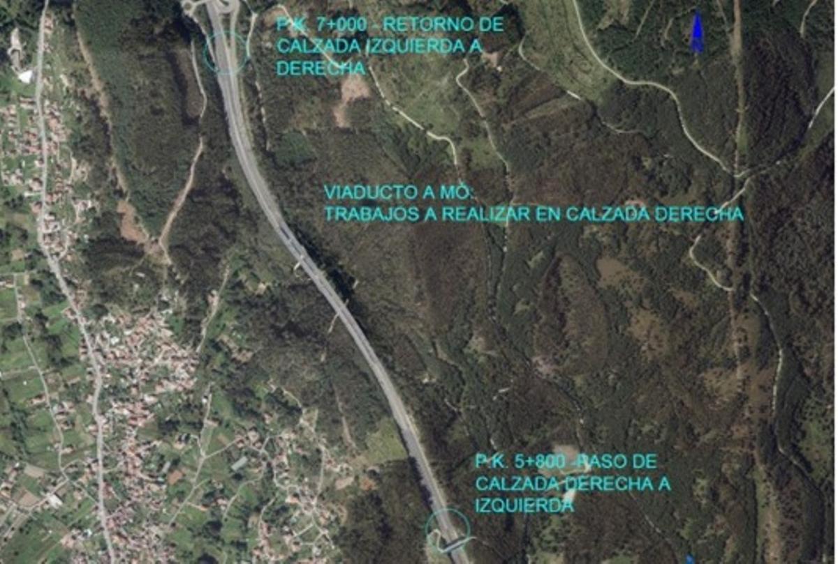 El plano de la actuación inicial en A Mó.