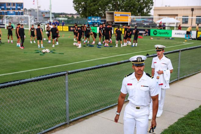 Así ha sido el entrenamiento del Barça en la Base Naval de la Marina de Annapolis para preparar el clásico