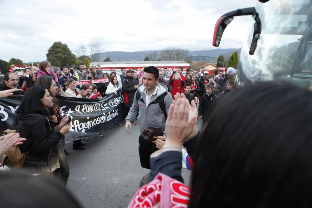 Recibimiento al Sporting en Mareo