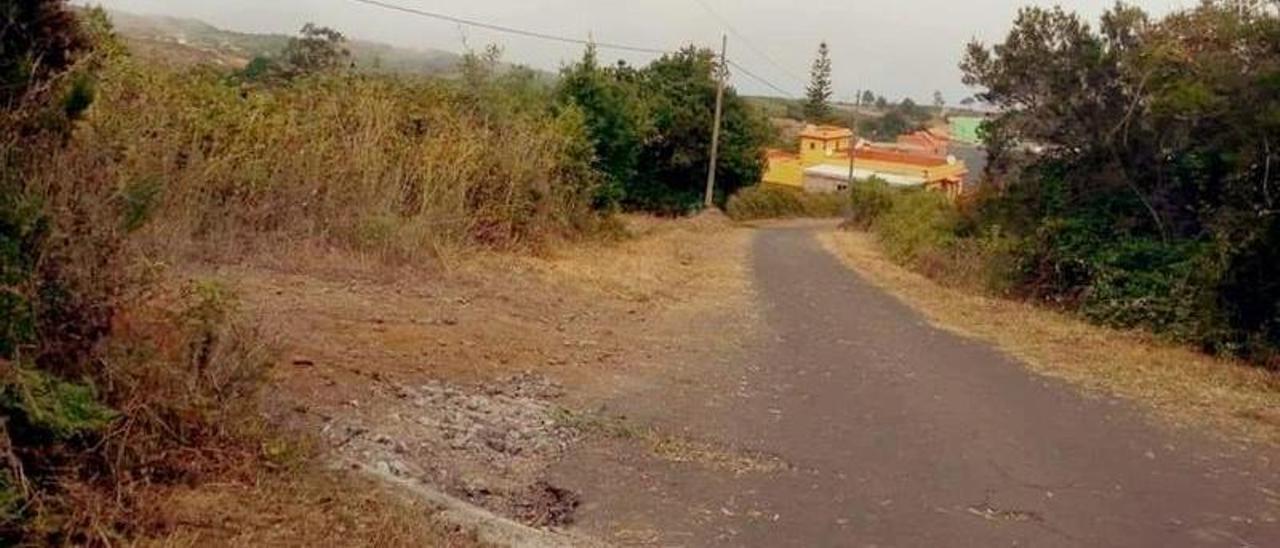 El camino El Guirre, en El Tanque