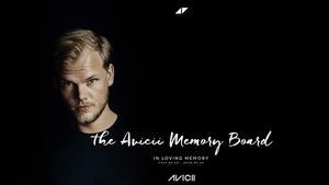 Portada de la página web que rinde tributo al artista Avicii