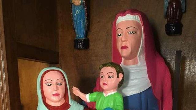 La talla de Santa Ana con la Virgen y el Niño, tras la intervención de María Luisa Menéndez.