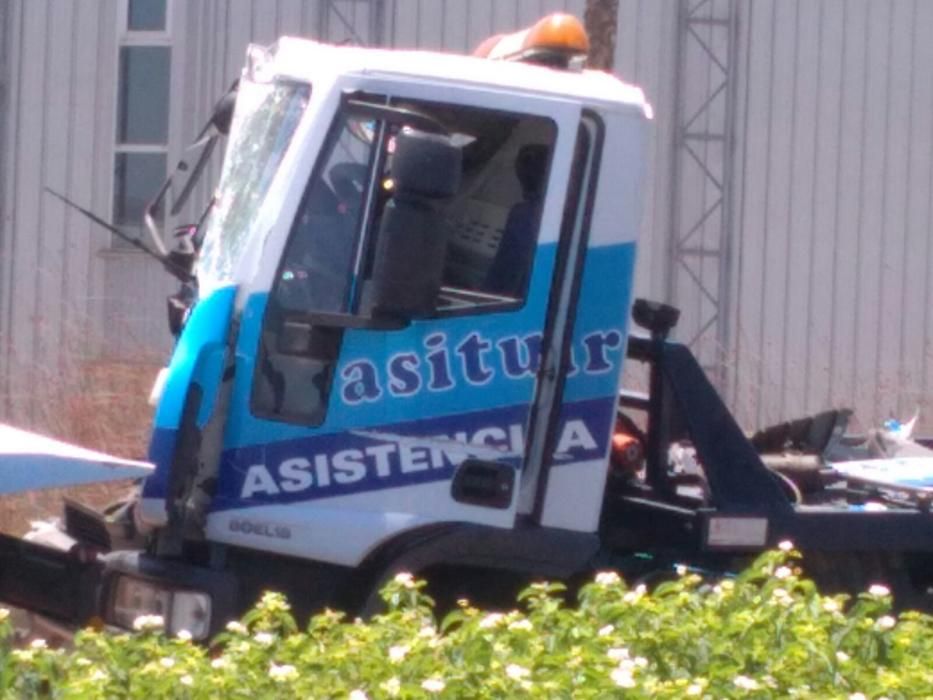 Accidente con un autobús de la EMT.