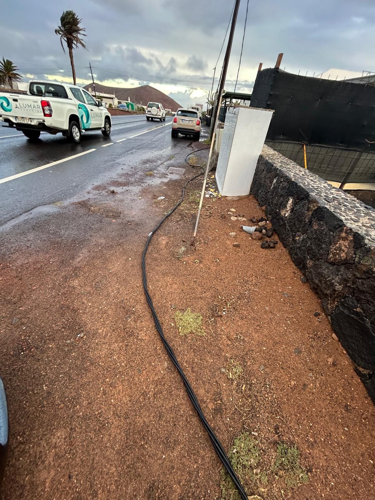 Los efectos de la borrasca Claudia en Lanzarote