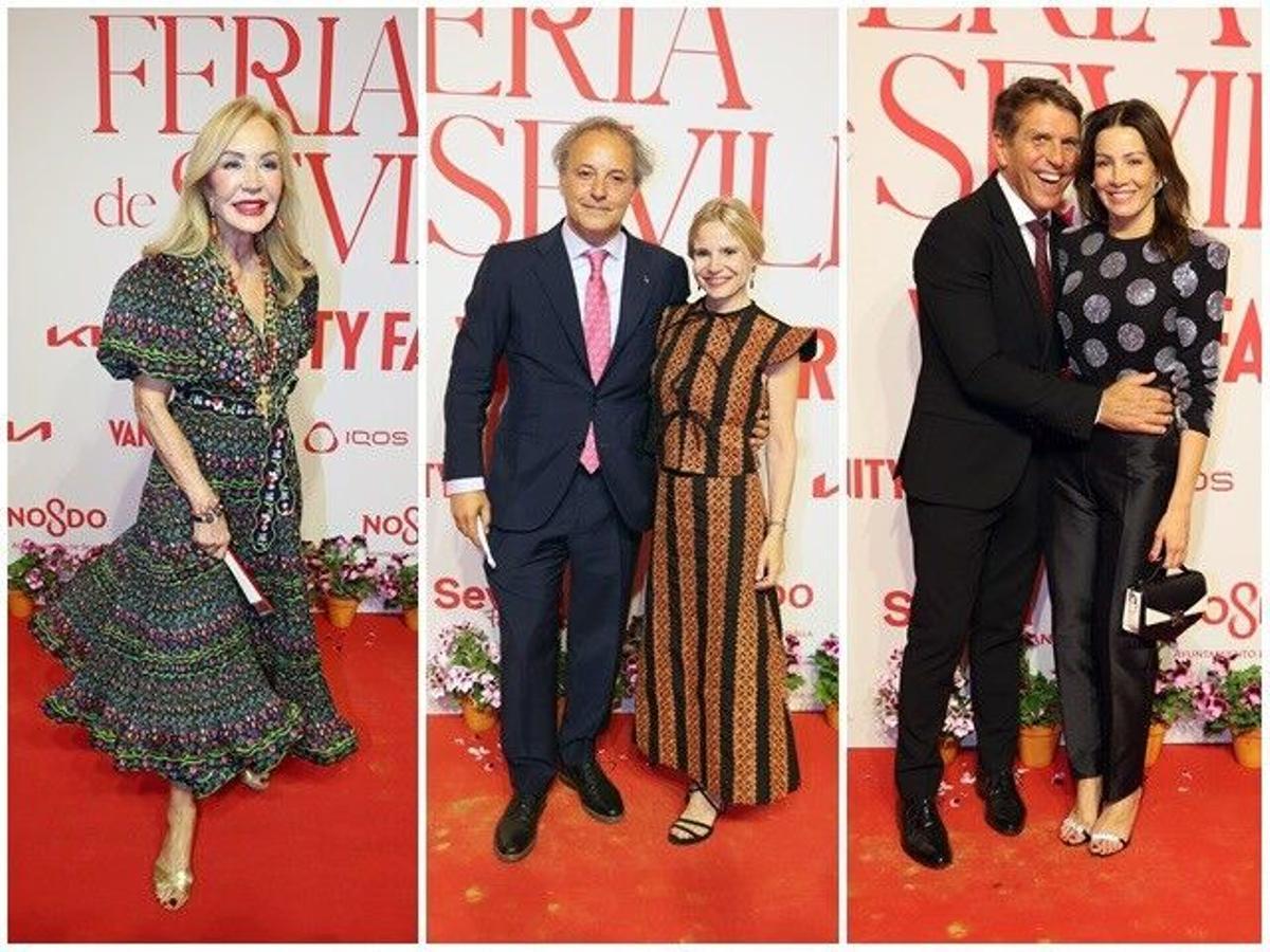Carmen Lomana, Eugenia Martínez de Irujo y Narcis Rebollo, o Manuel Díaz 'El Cordobés' y Virginia Troconis, entre los asistentes a la fiesta de Vanity Fair en la noche del 'Pescaíto' .