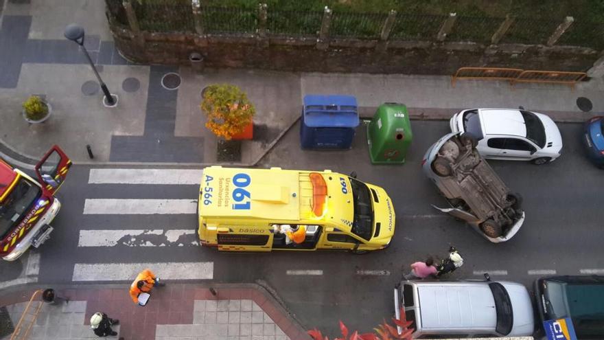 Vista del accidente tomada desde una de las viviendas.