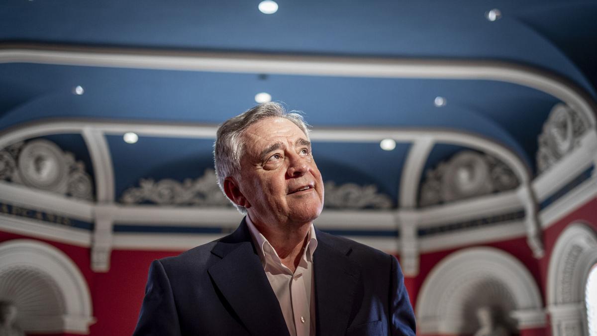 Rafael Bachiller, este pasado lunes en el Paraninfo de la Universidad de Zaragoza, donde impartió una charla.