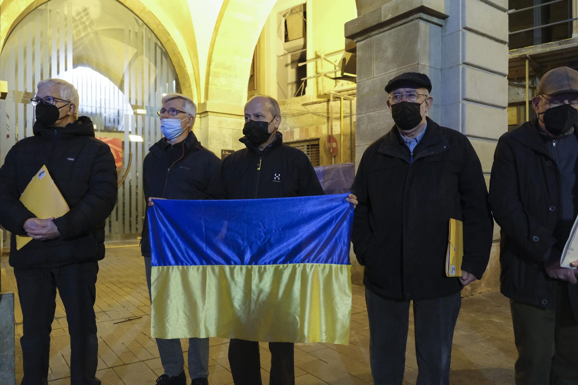 Concentració a Manresa per demanar la pau a Ucraïna