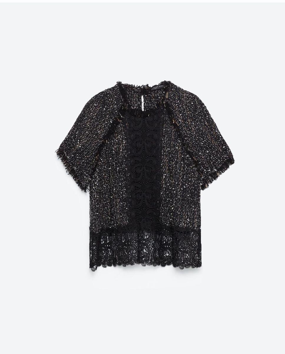 Rebajas de Zara 2017: cuerpo tweed con encaje