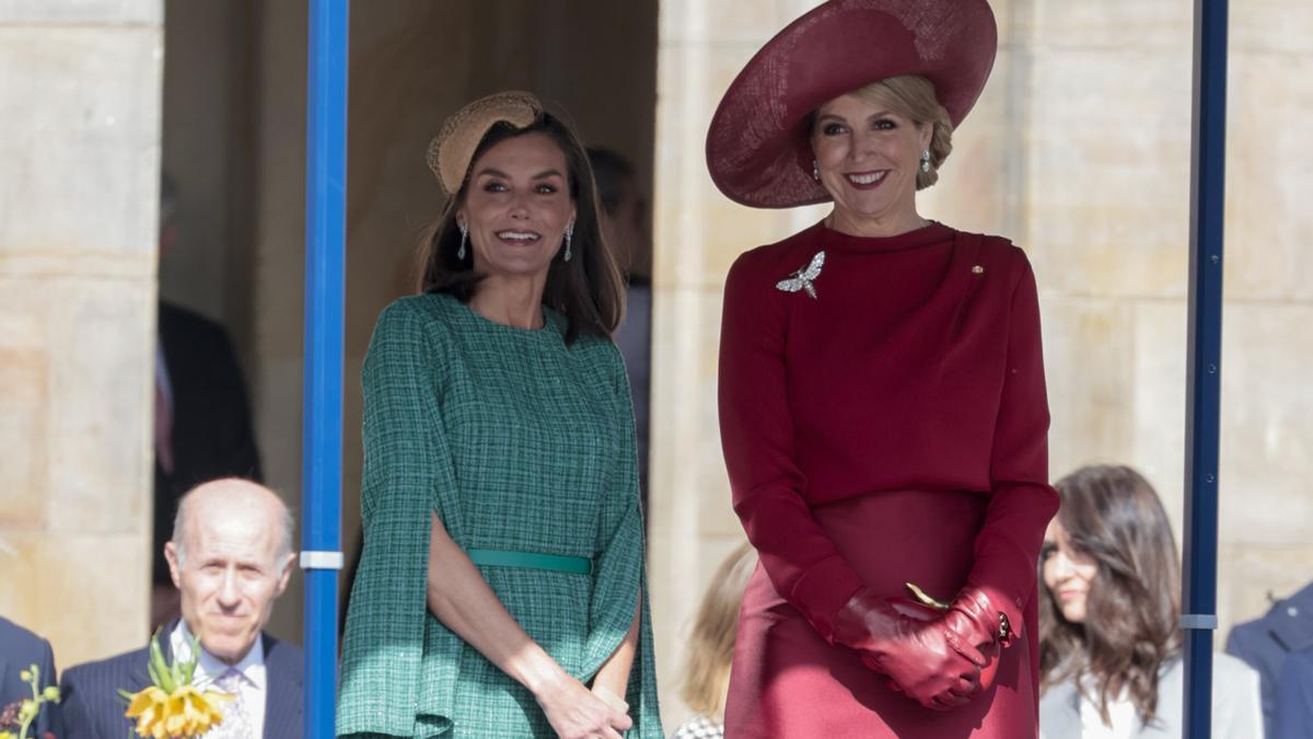 Máxima de Holanda eclipsa a la reina Letizia durante la ceremonia de bienvenida en Ámsterdam