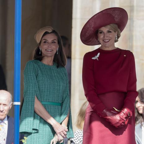 Máxima de Holanda eclipsa a la reina Letizia durante la ceremonia de bienvenida en Ámsterdam