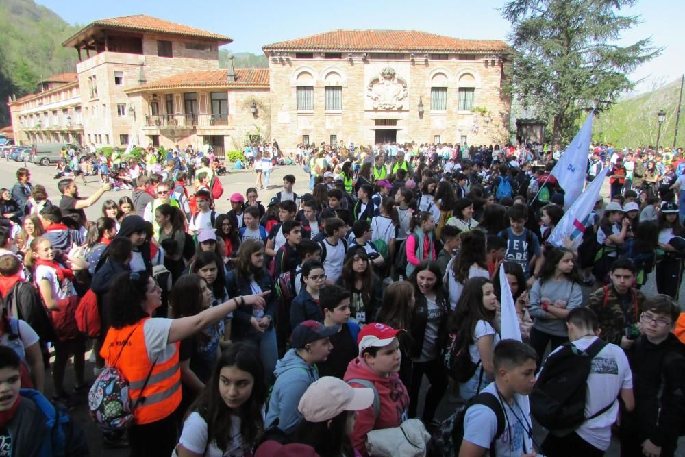 Encuentro de escolares en Covadonga