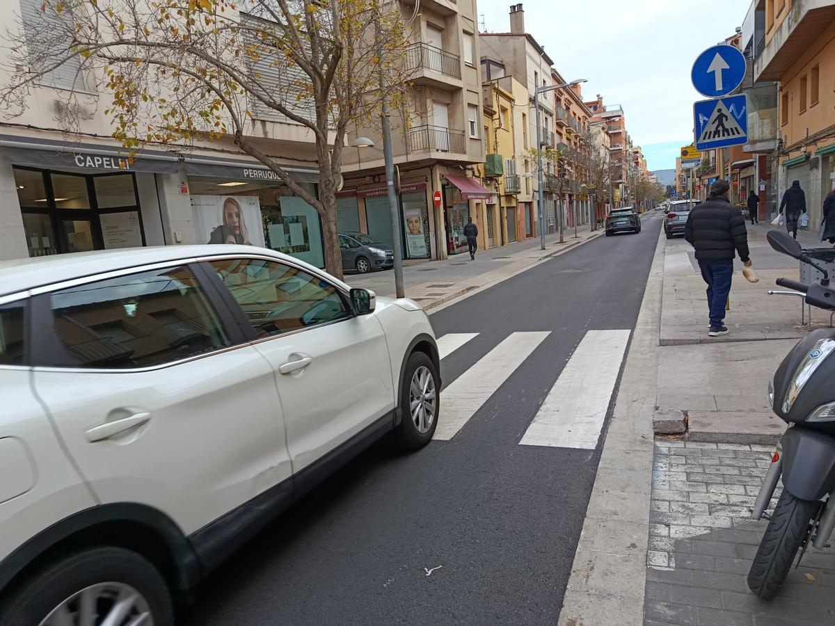 El carre Major, recent asfaltat.