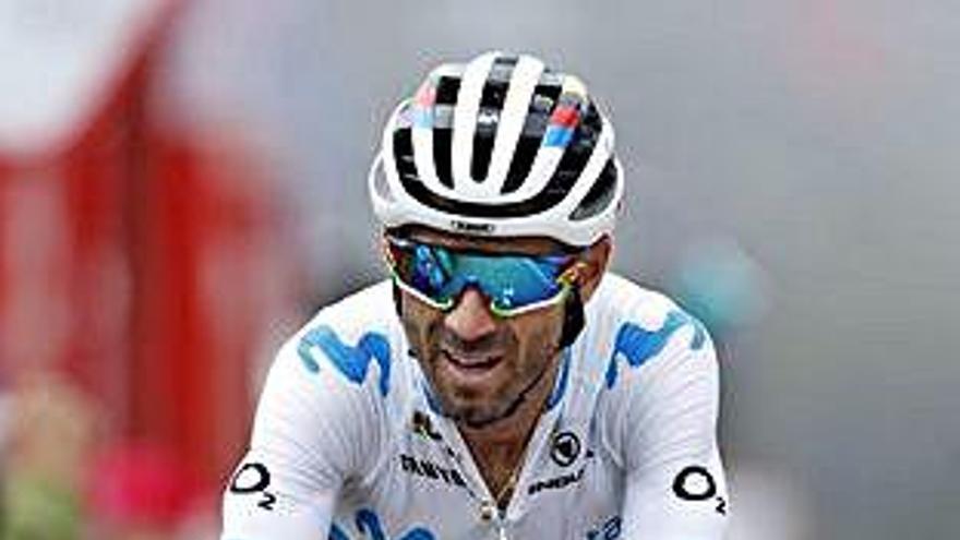 Alejandro Valverde, en la etapa del lunes.