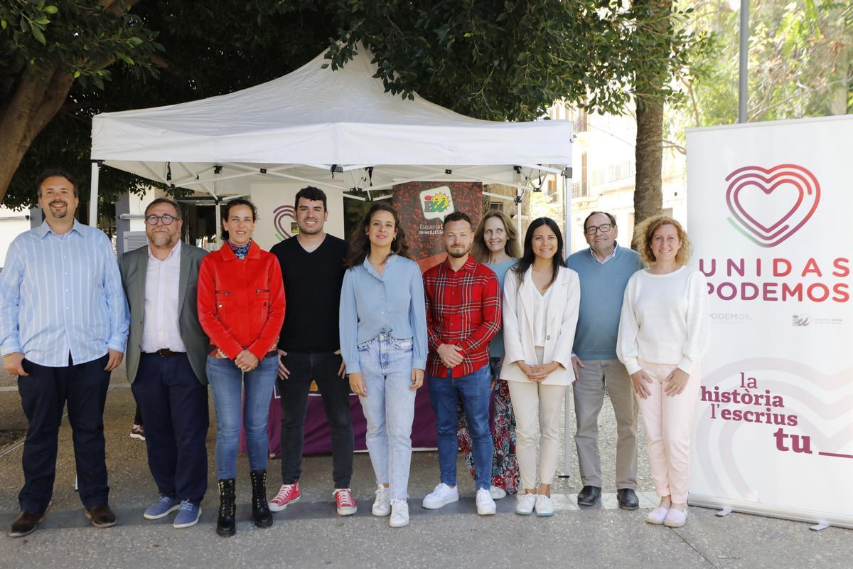 IBIZA. PRESENTACION EN LA PLAZA DEL PARQUE CANDIDATOS DE UNIDAS PODEMOS