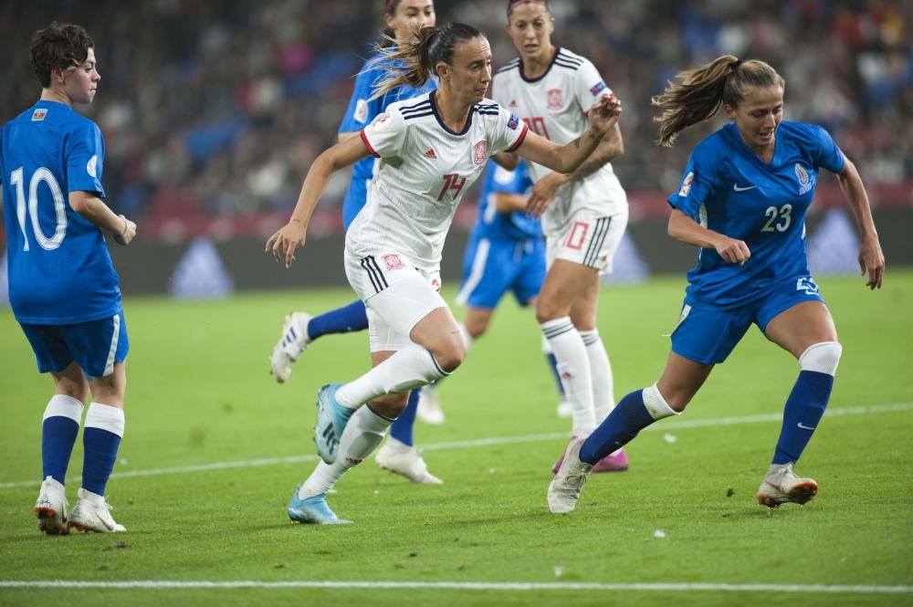 La selección española femenina, en Riazor